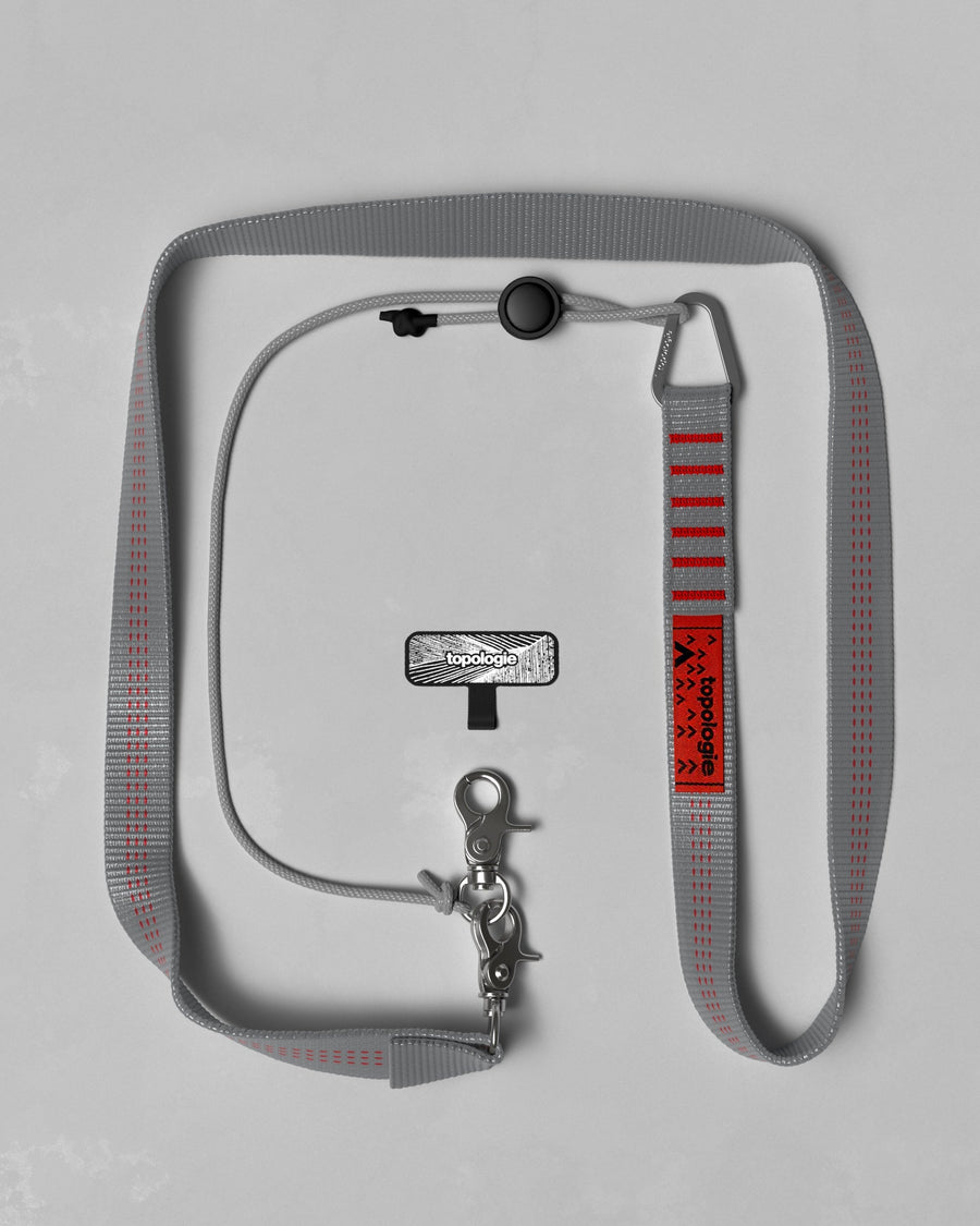 20mm Sling / Grey Stripe + Phone Strap Adapter