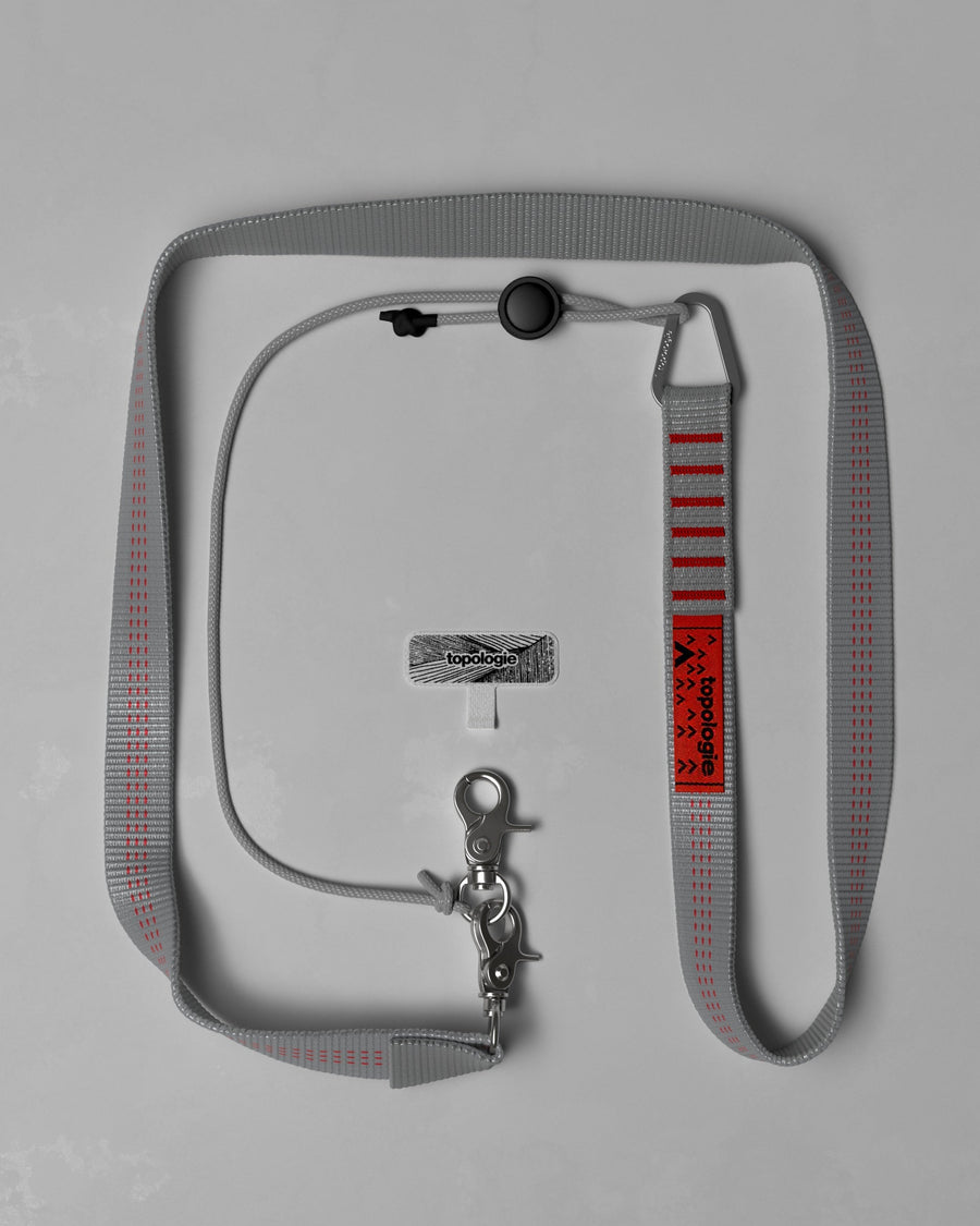 20mm Sling / Grey Stripe + Phone Strap Adapter