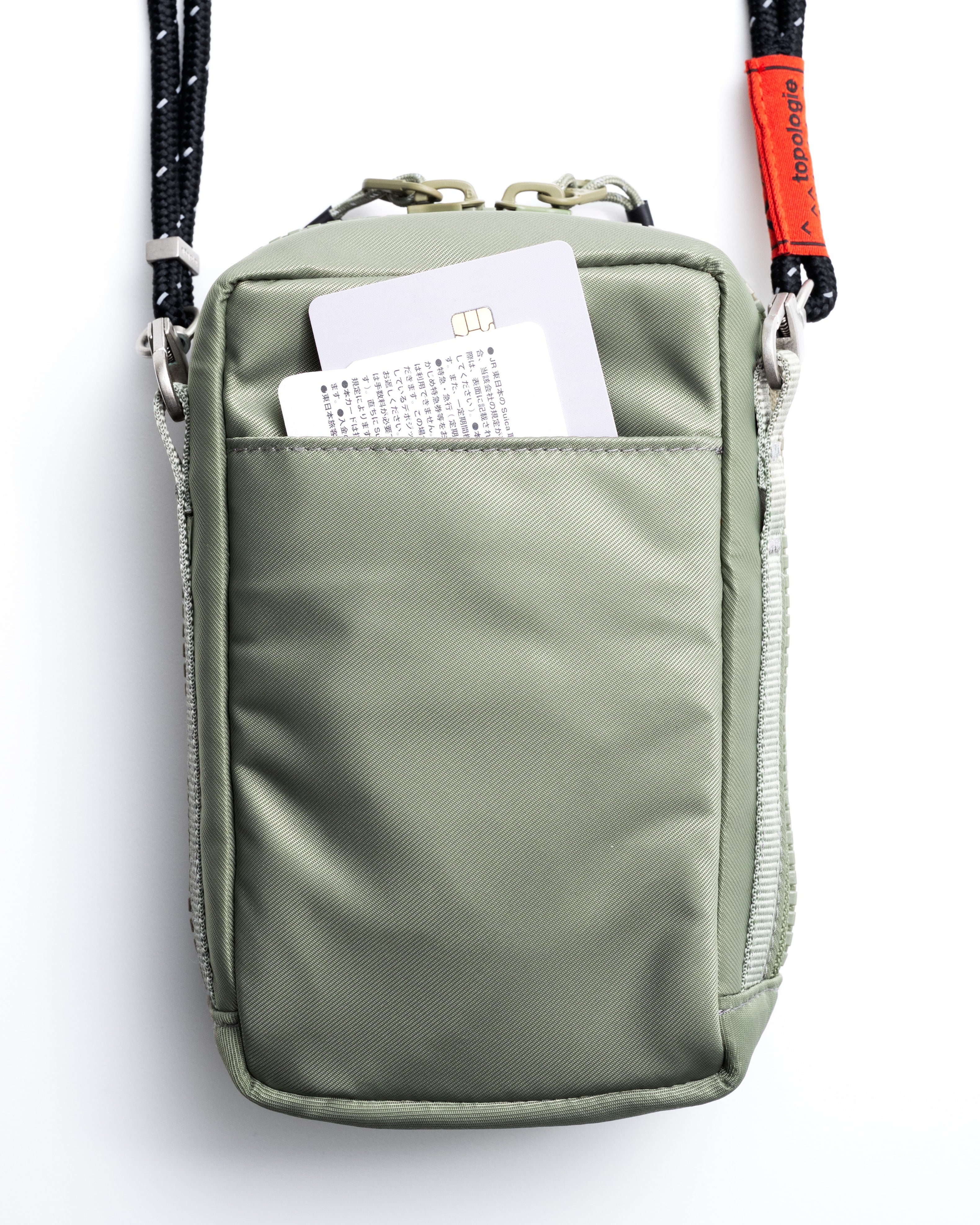 Utility Phone Sacoche / Taupe / Bungee Wrist Strap / Topologie Red